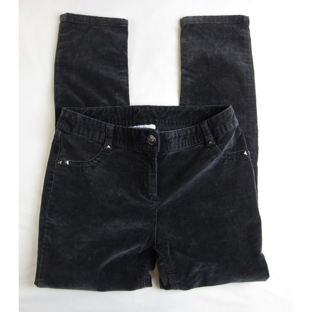 Style & Co Petite Pants Black Corduroy Skinny Women's Size 4P - Picture 2 of 6